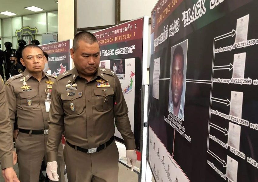 Narcotics Suppression Police seize drugs in Thailand