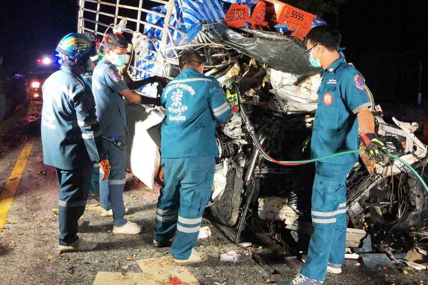 Pickup Trucks, Northern Thailand, Collision