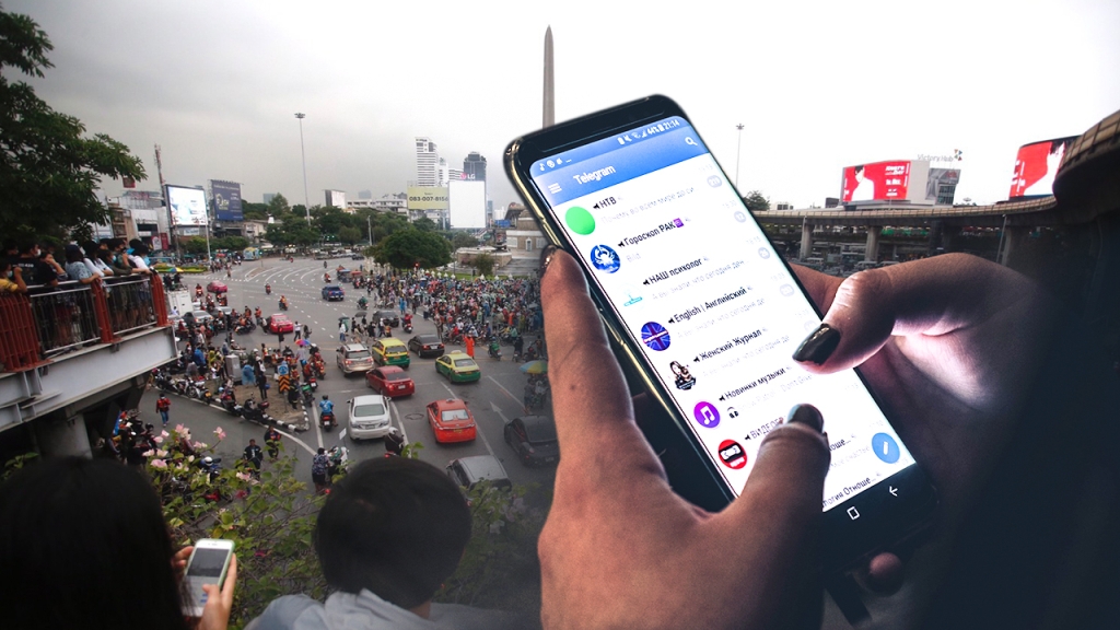 Thailand, Telegram App, Facebook, social media