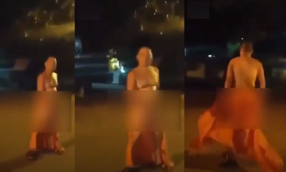 Monk Caught Exposing Himself in Public in Front of Chiang Mai Temple