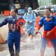 Superman and Captain America Spray Disinfectant at Chiang Mai Zoo