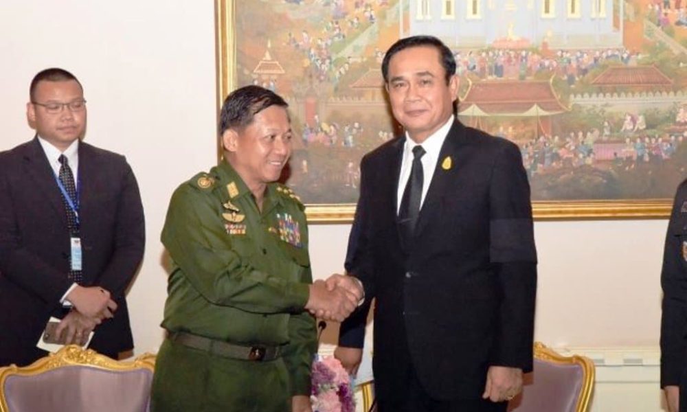 Myanmar Coup Leader Asks Thai Coup Leader for Help on Democracy