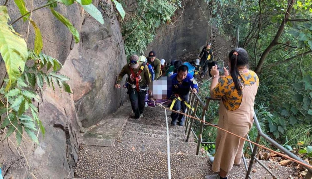 Tourist Dead After Falling off Rock Cliff at Scenic Viewpoint in Nong Khai