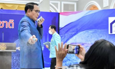 Frustrated Thai Prime Minister Sprays Hand Sanitizer on Reporters