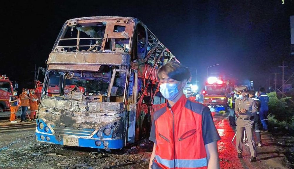 3 Passengers and 2 Children Burned Alive in Double-Decker Bus Fire