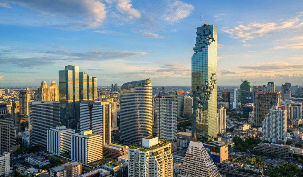 Vaccinated Tourists Arriving in Hotels in Silom of Bangkok City