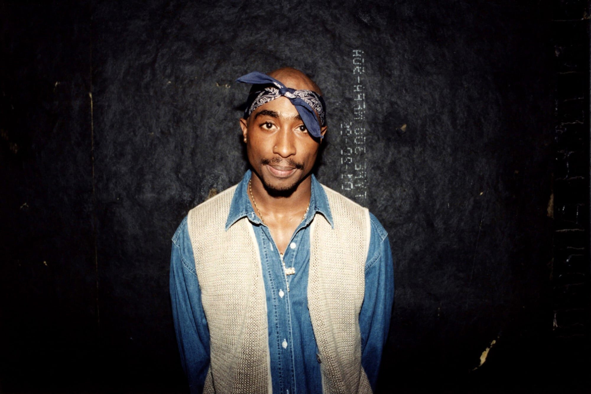 Rapper Tupac Shakur after his performance at the Regal Theater in Chicago, in March 1994