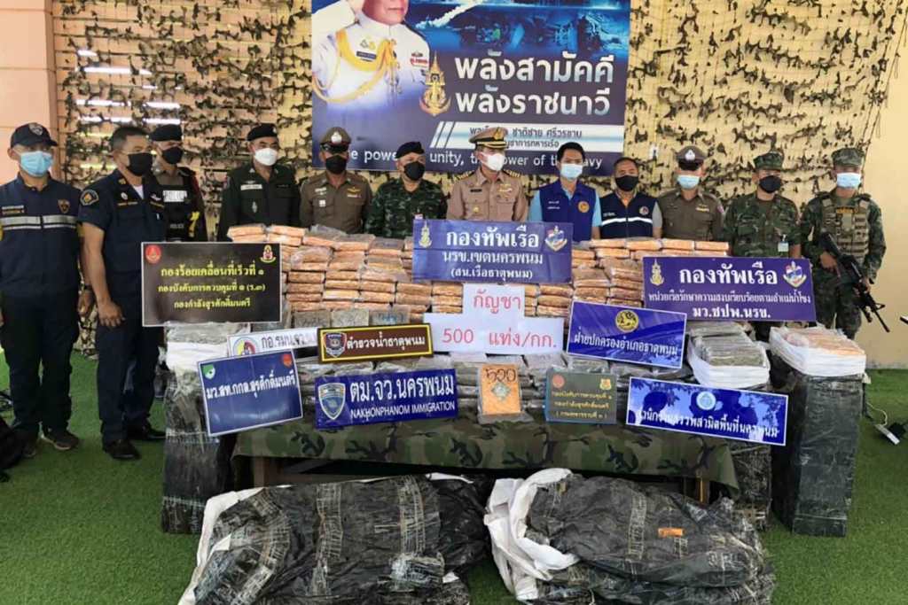 Police Seize 500Kg of Marijuana Left on Mekong River Bank