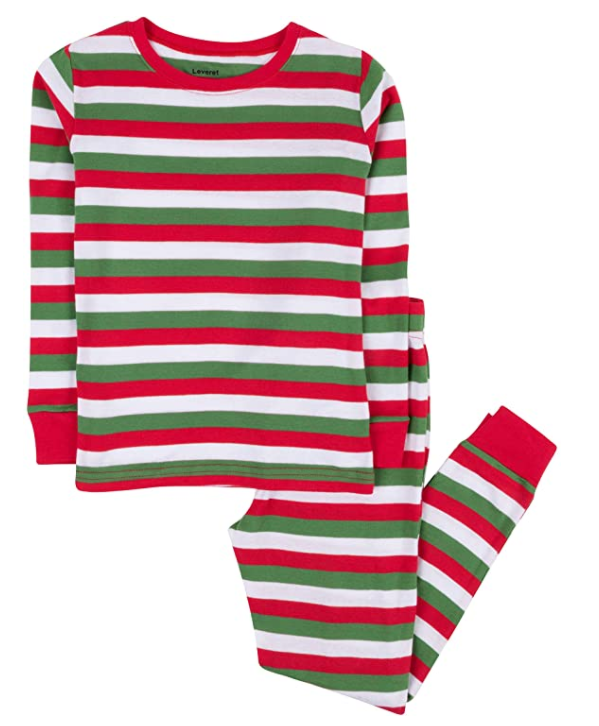 stripe christmas pajama 