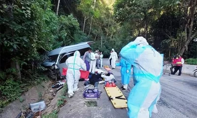 Chiang Mai,Tourist Dead, Eight Others Injured in Toyota Commuter Van Crash