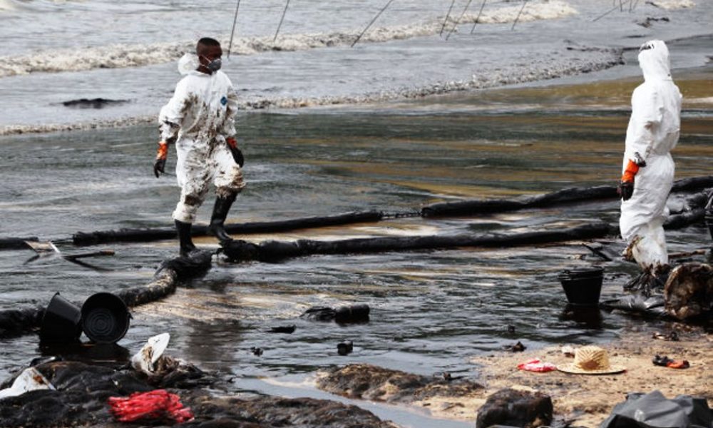 Public Banned from Oil Spill Blackened Beach in Thailand