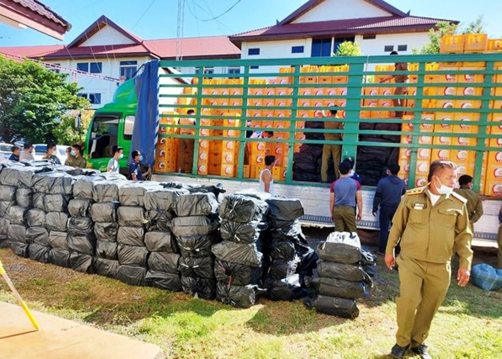 Massive Haul of Methamphetamine Seized by Laos Police