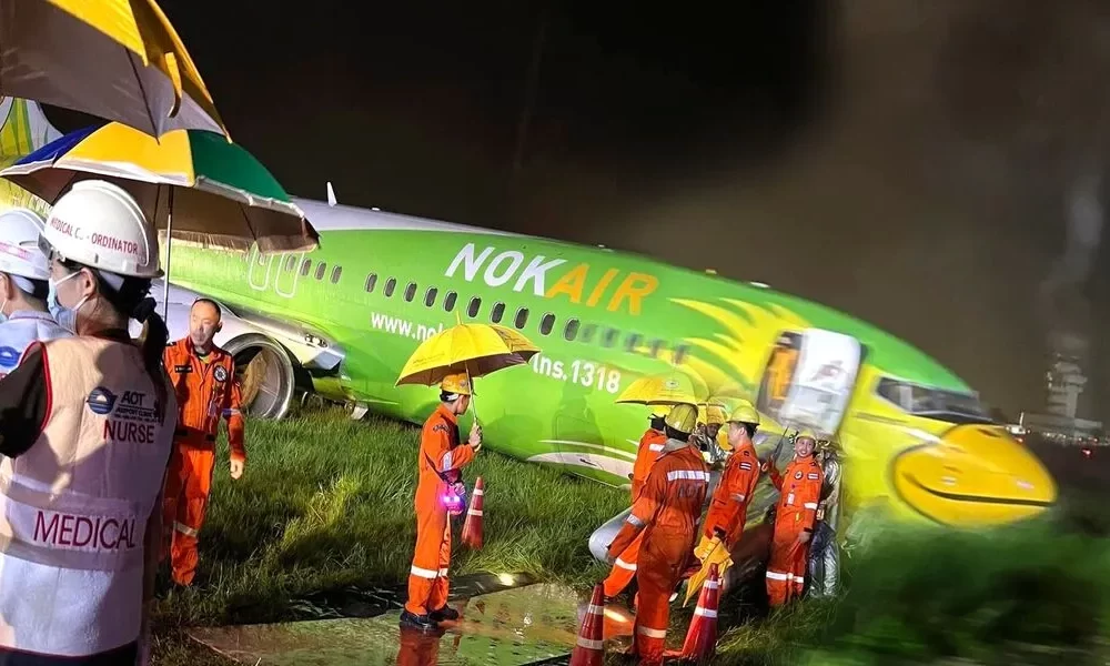 Chiang Rai Runway Closed For 4 Days After Nok Air Jet Skids