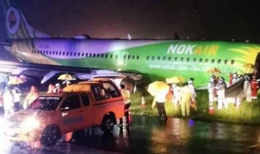 Chiang Rai Airport Closed After Nok Air 737 Skids Off Runway