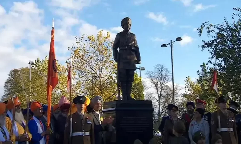 A Statue Of a Sikh Soldier has been Unveiled in Leicester