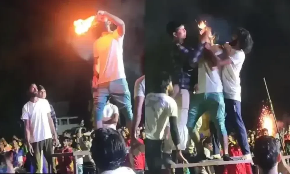 Watch Fire Stunt Turns Horribly Wrong, Stuntman's Beard Burns Up in Flames