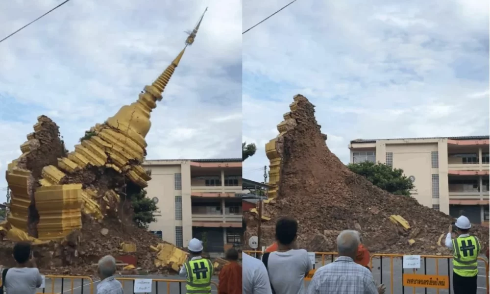 500-Year-Old Temple Pagoda Collapses in Chiang Mai