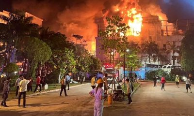 Fire Destroys the Grand Diamond City Casino in Cambodia