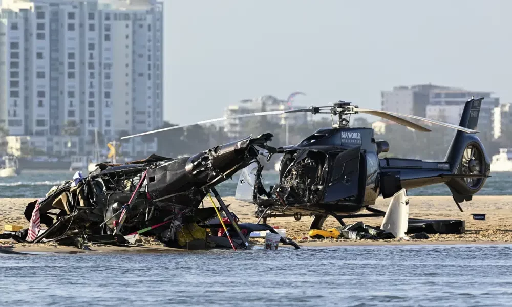 Helicopters Collide in Sydney Australia