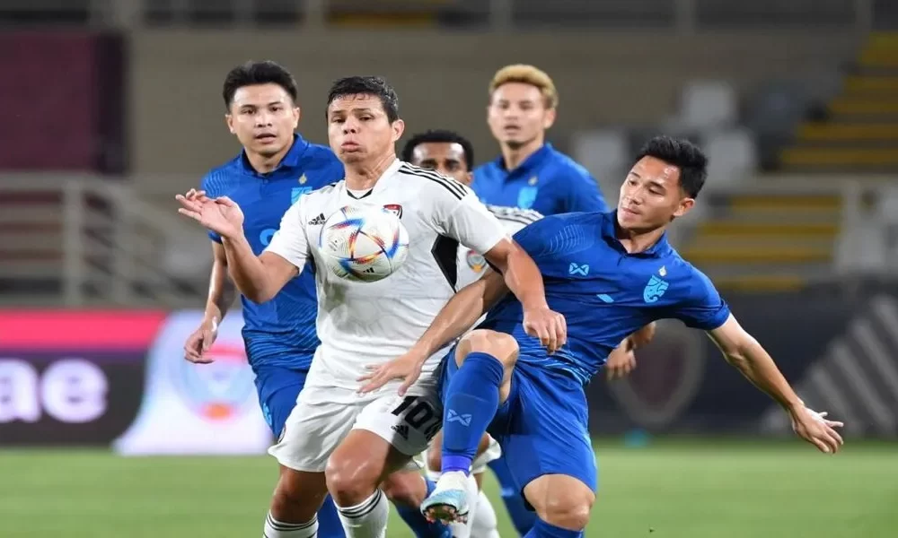 Thai National Team Loses 0-2 To UAE in FIFA Day Warm-up Football Match