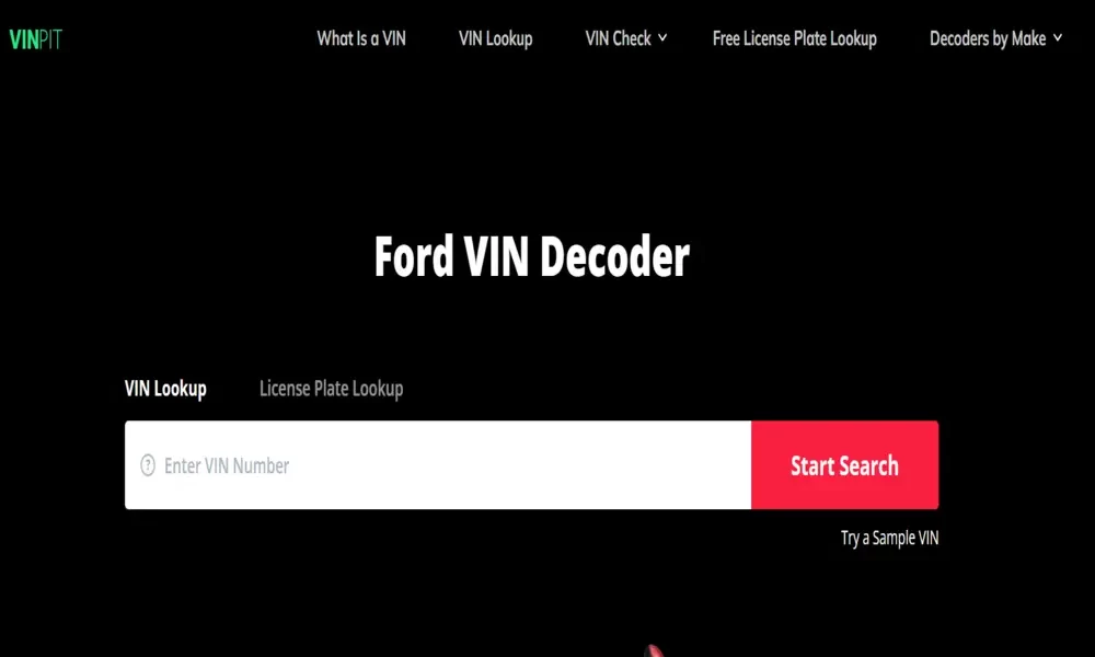 VinPit: Free Ford VIN Decoder & Lookup