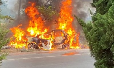 Driver Burns to Death After Fiery Crash in Mae Sai, Chiang Rai