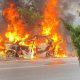 Driver Burns to Death After Fiery Crash in Mae Sai, Chiang Rai