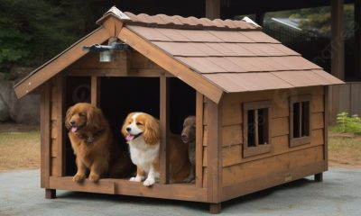 Wooden dog kennel