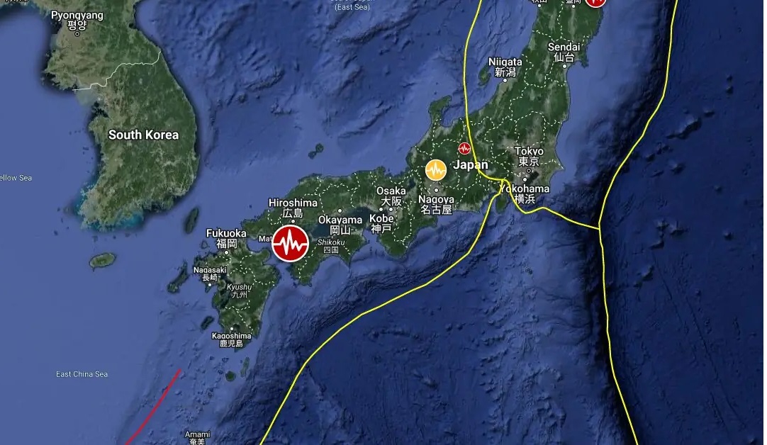 Earthquake Shikoku Island Japan