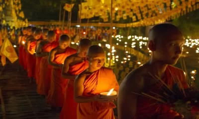 May 2024 Celebrating Visakha Bucha Day and Bun Bung Fai Festival in Thailand