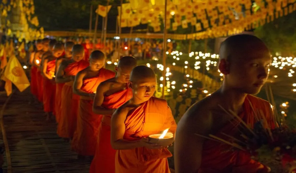 May 2024 Celebrating Visakha Bucha Day and Bun Bung Fai Festival in Thailand