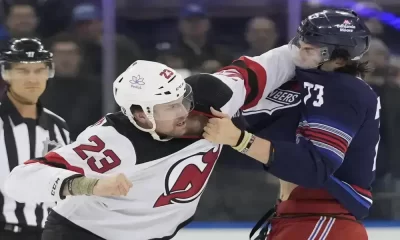 Devils-Rangers Game Starts With All 10 Skaters Brawling