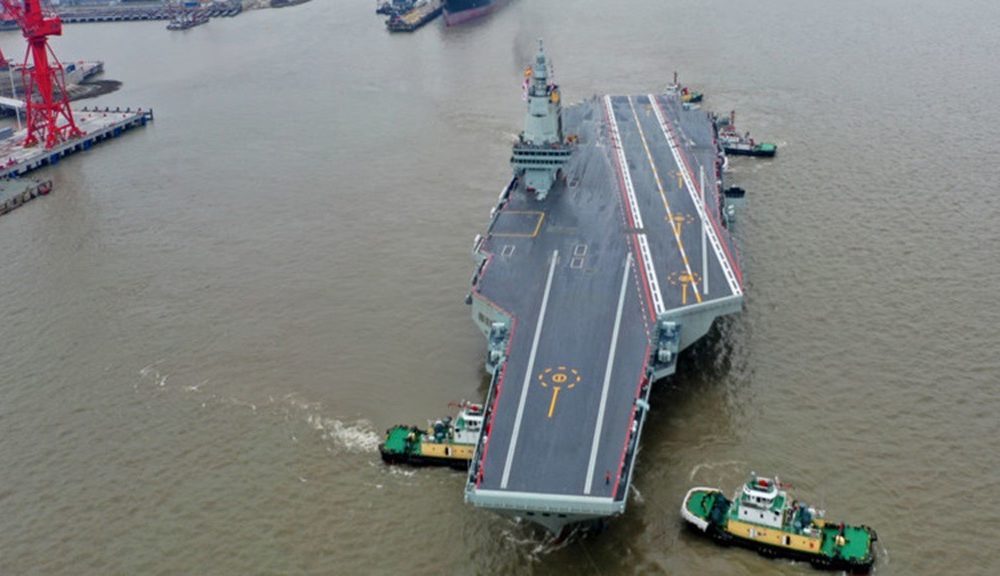 China Sea Trials Next-Generation Aircraft Carrier the Fujian