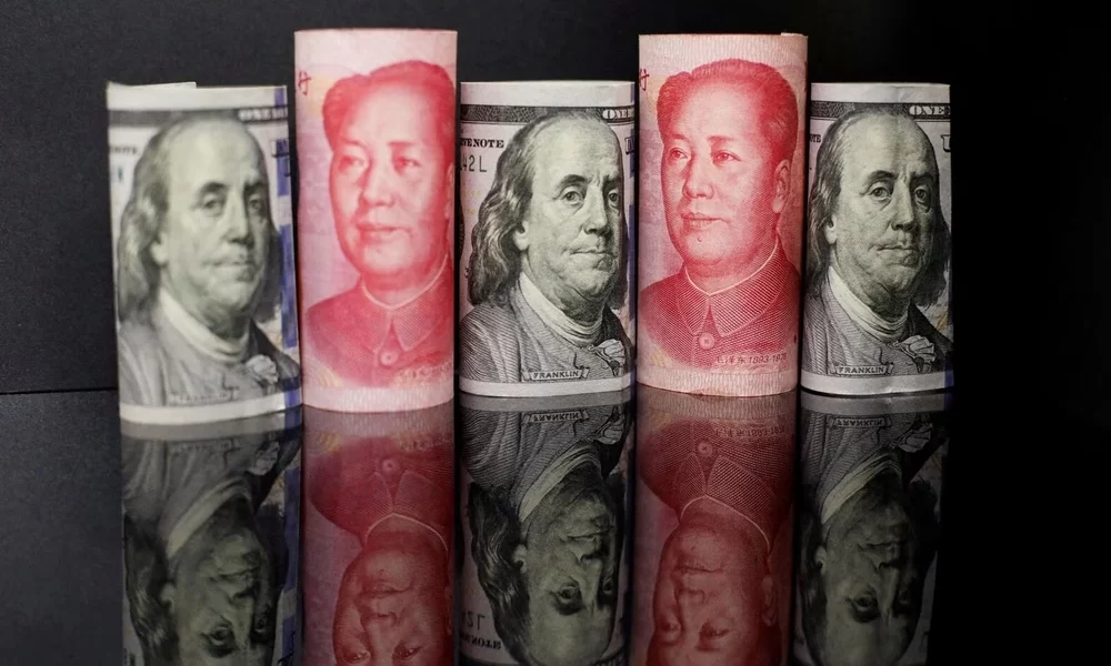 China's Yuan Surges to Six-Week High Against Dollar on Catch-Up Rally