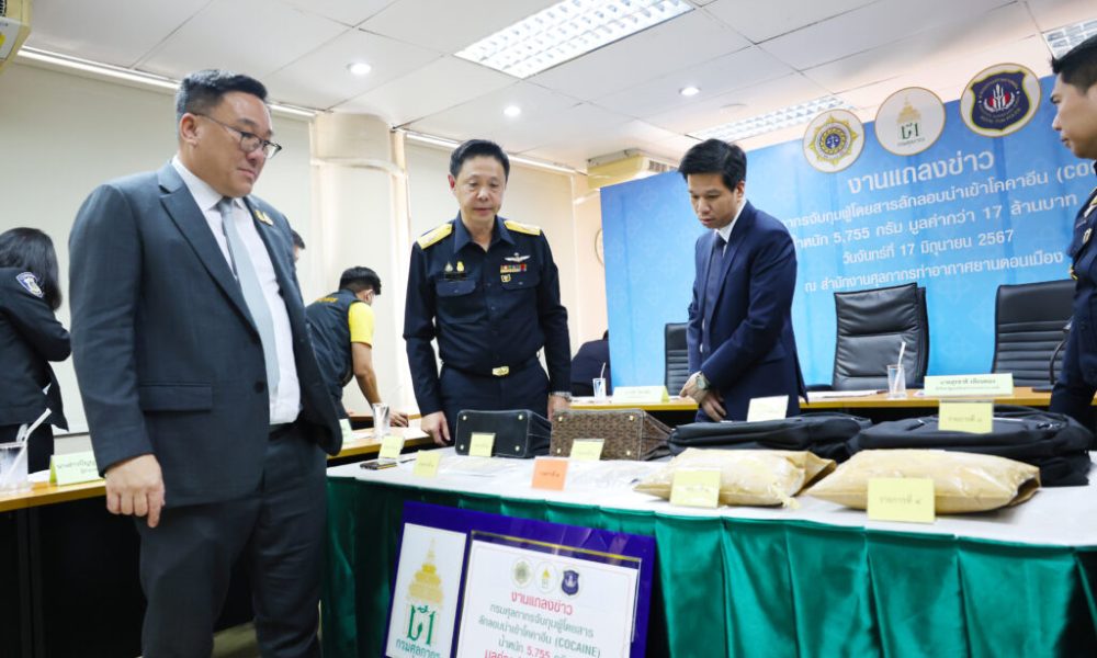 Indian Passenger Charged after 5.7kg of Cocaine Seized at Don Mueang Airport