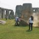 Spraying Stonehenge Orange